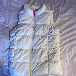 Old Navy, kids large, cream puffer vest